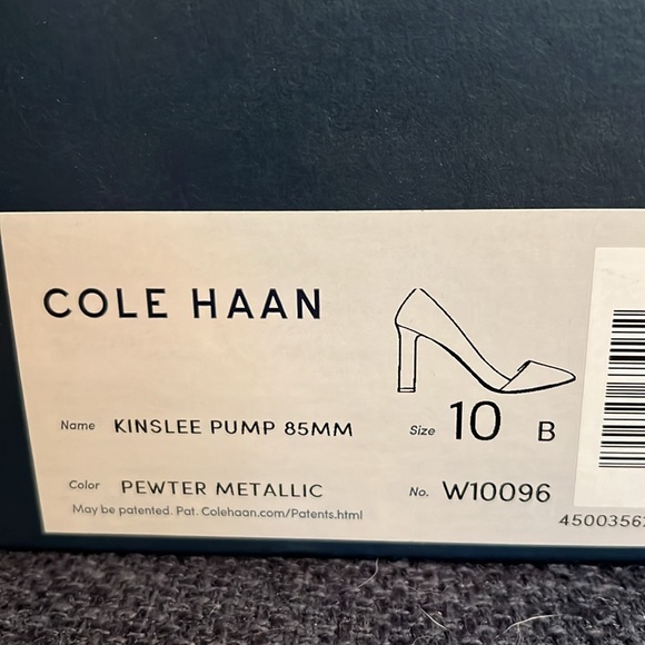 EUC Cole Haan Kinslee Pump 85mm - Pewter Metallic - Picture 3 of 10